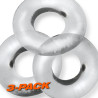 Oxballs Lot de 3 cockrings Fat Willy Transparents